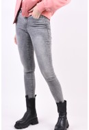 Women Jeans Only Onlwauw Mid Sk Medium Grey Denim